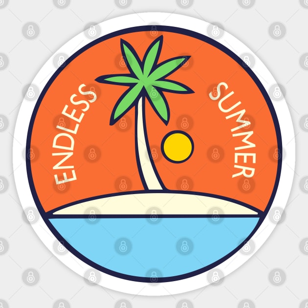 endless summer vector Sticker by yudabento